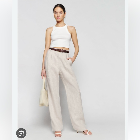 Reformation Linen Pants Size 8 Petite NWOT - Picture 1 of 3